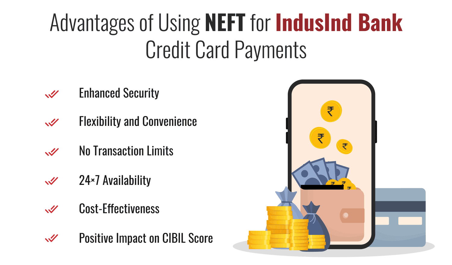 Advantages of Using NEFT for IndusInd Bank Credit Card Payments